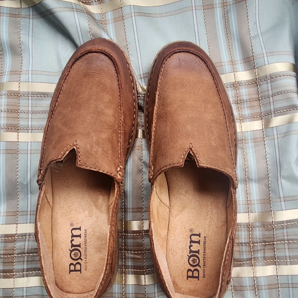 Born Stewie II Men's Leather Brown Loafers, Size 9 Medium.